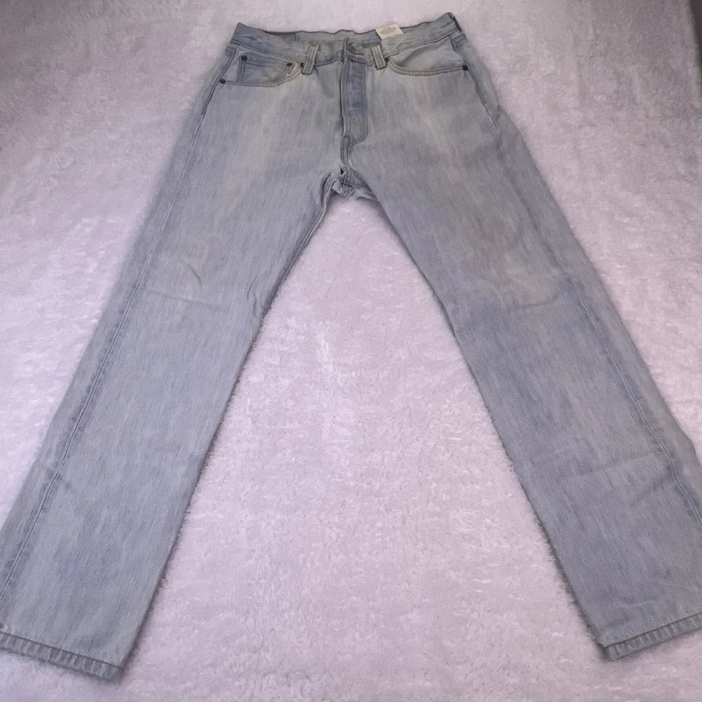 VTG Levi's 501 Men's Jeans Original‎ Straight 32x30 Bleach Wash Y2K Distressed